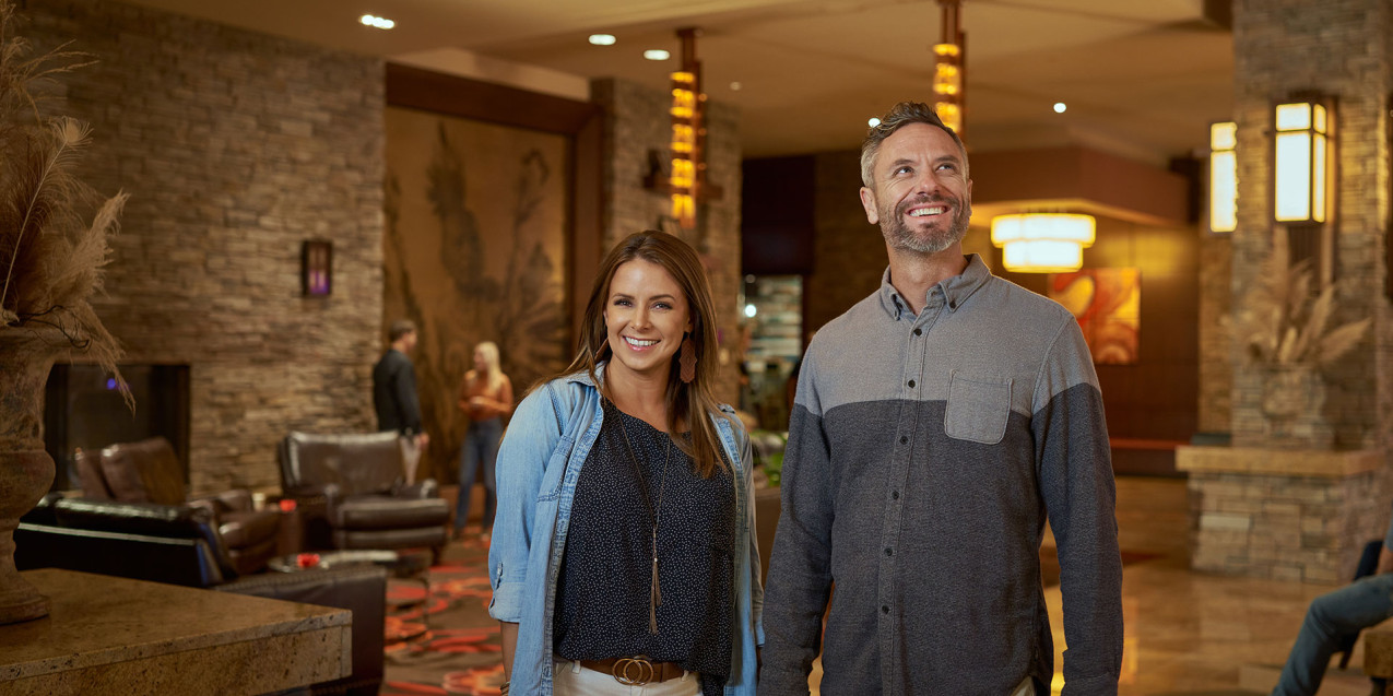 Guests cheering on the casino floor