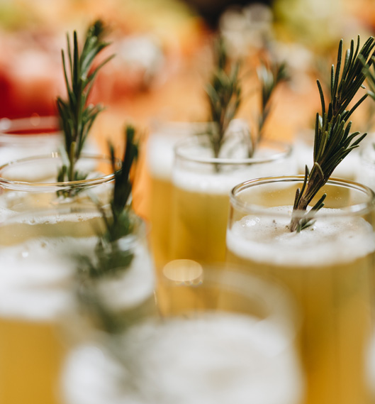 table set up at an event